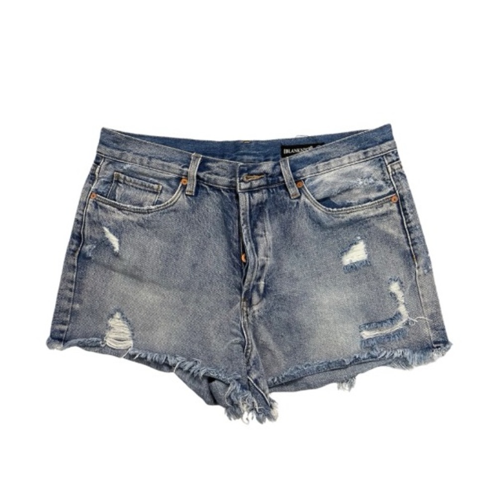 Blank NYC Ripped Blue Denim Shorts